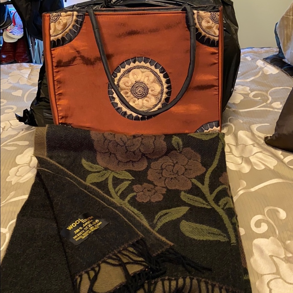 Matching tote bag and scarf